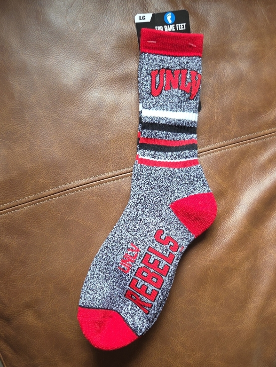 LG Other - LG UNLV Rebels Red, Black & Gray Athletic Crew Socks
